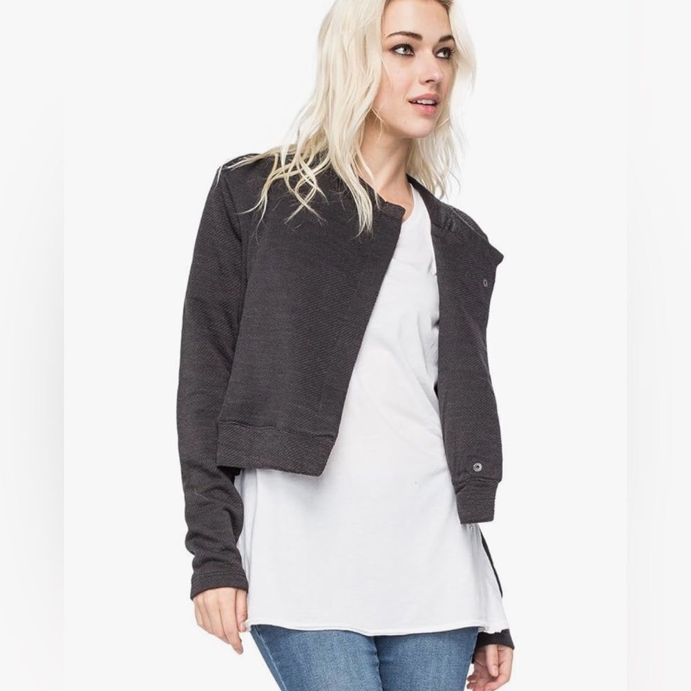 Volcom Shattered Stone Zip Moto Cropped Jacket
